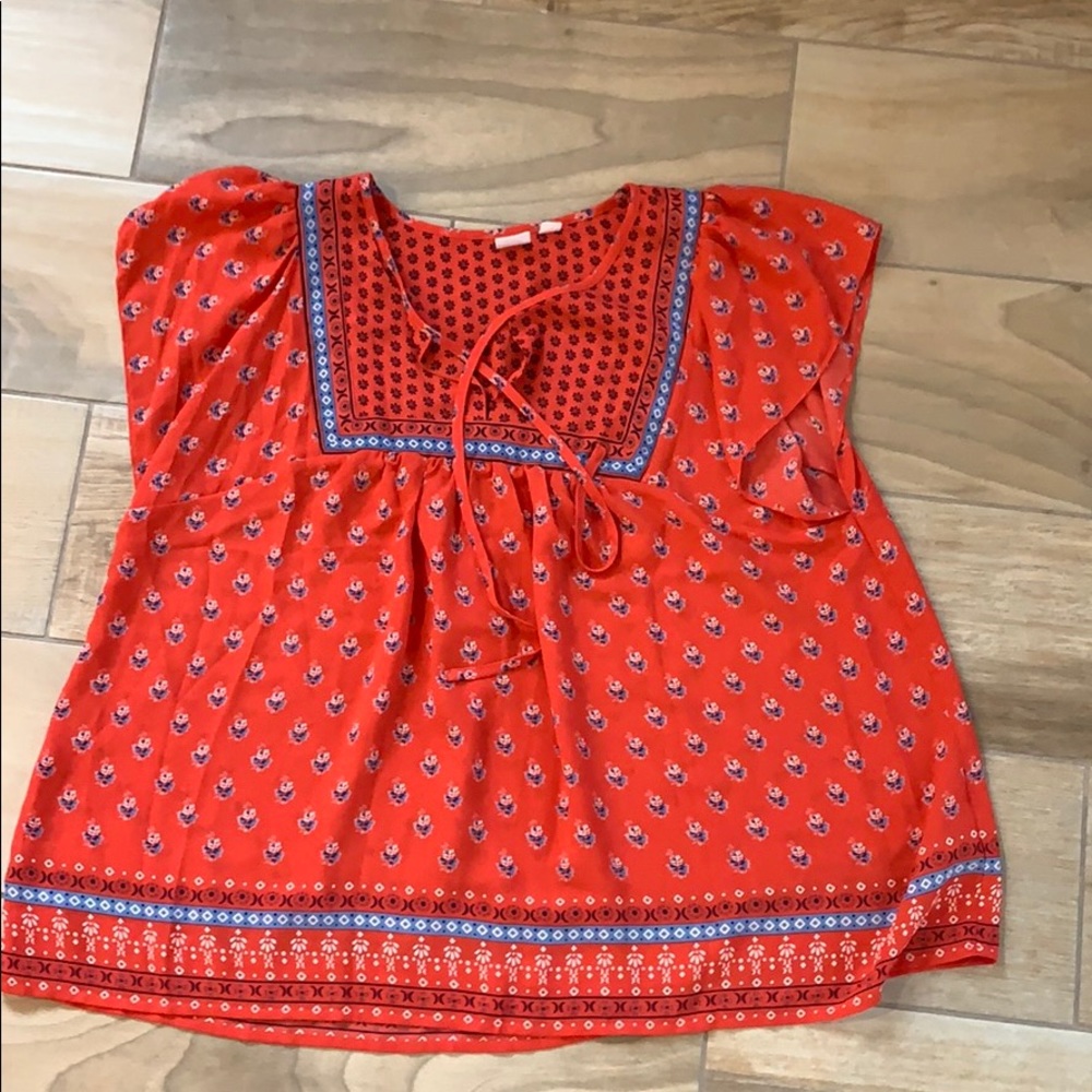 Gap Red Blouse - Picture 1 of 3